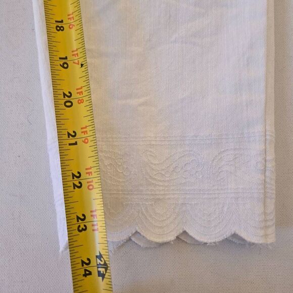 Pappagallo Womens High Rise Scalloped Hem Capri Pants White Size 12P - Picture 10 of 12